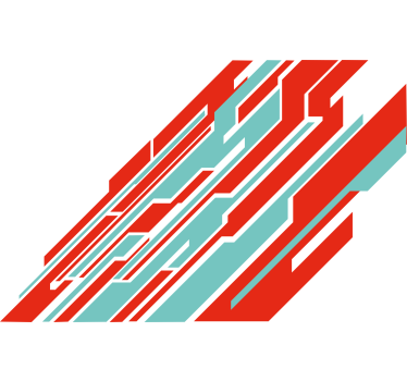 Two tones geometric design car sticker - TenStickers