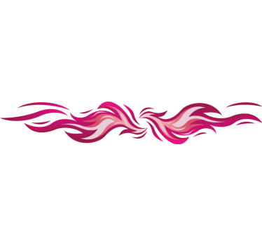 Wavy pink flames car sticker set - TenStickers