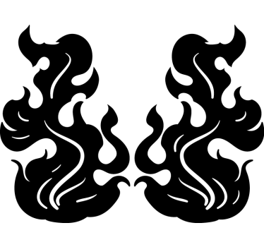 Flames for bonnet car sticker - TenStickers
