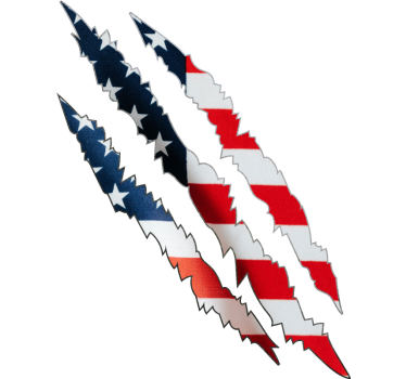 USA flag scratch car sticker - TenStickers