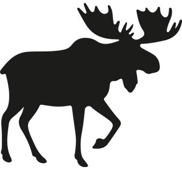 Moose design car sticker - TenStickers