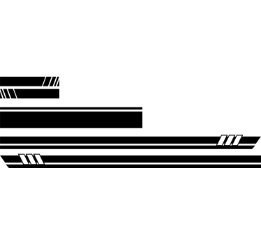 Racing stripes 5 piece car sticker set - TenStickers