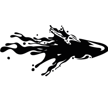 Orange splash car sticker - TenStickers