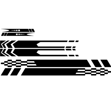 3 stripes car sticker set - TenStickers