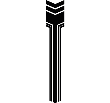 Arrow racing stripe car sticker - TenStickers