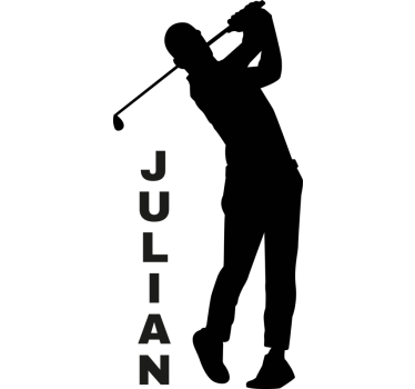 Golf player silhouette wall sticker - TenStickers