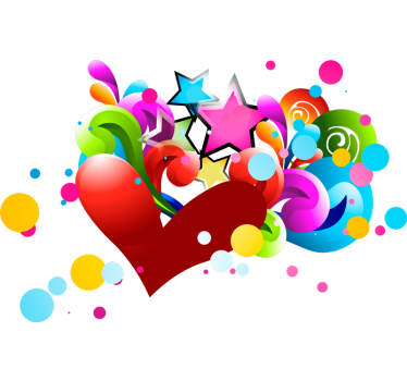 Cute colored heart car sticker - TenStickers