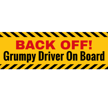 Back off text on yellow sign car sticker - TenStickers