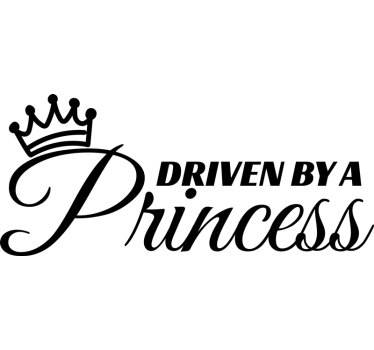 Driven by a princess car sticker - TenStickers