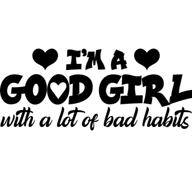 I'm a good girl car sticker - TenStickers