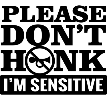 Please don't honk car sticker - TenStickers