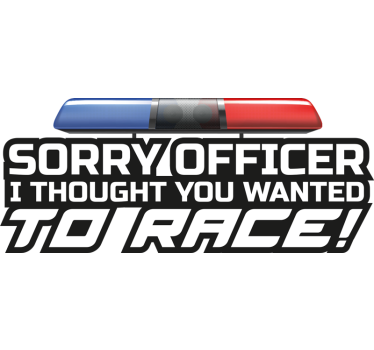 Sorry officer sign car sticker - TenStickers