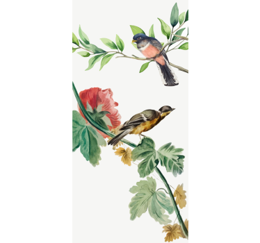 Birds and branches window sticker - TenStickers