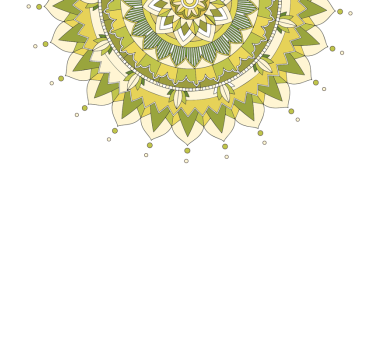 half mandala window sticker - TenStickers