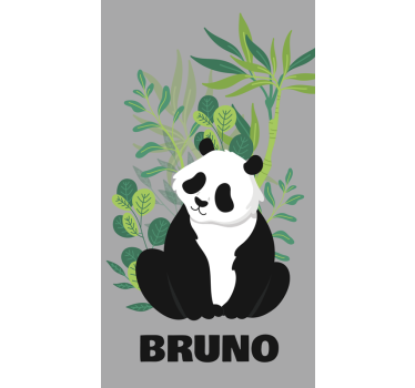 personalized panda window sticker - TenStickers