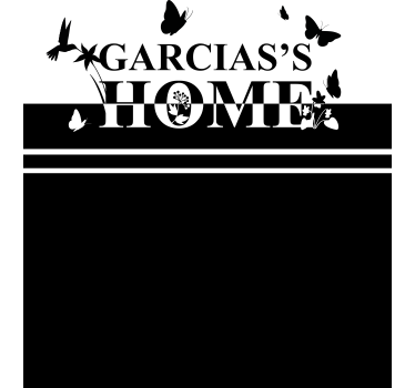 text with plants window sticker - TenStickers