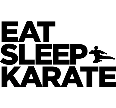 Eat Sleep Karate Wall Sticker - TenStickers