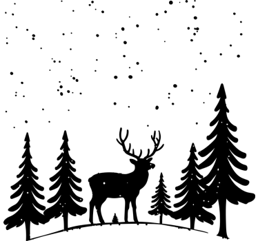 Wintertime scene shopfront Christmas sticker - TenStickers