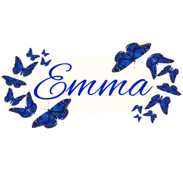 Blue butterflies bike sticker - TenStickers