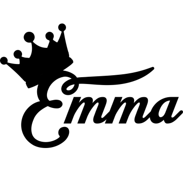 Pink crown bike sticker with name - TenStickers