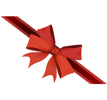 corner red ribbon shop window sticker - TenStickers