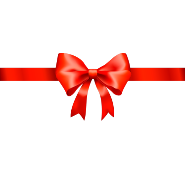 red gift bow shop window sticker - TenStickers