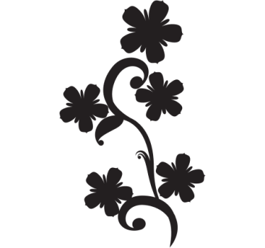 Elegant flower  bike sticker - TenStickers