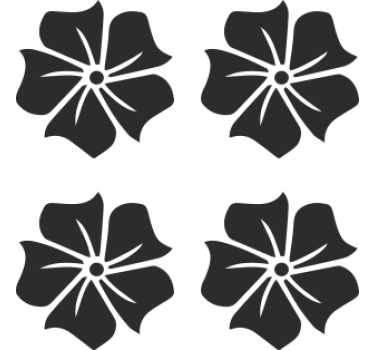 Hawaïan flower pack bike sticker - TenStickers