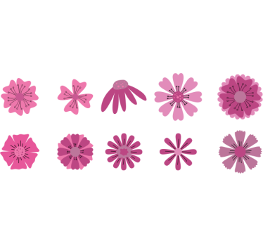 Graceful pink flowers bike sticker - TenStickers