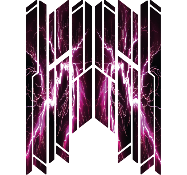 Pink lightning  bike sticker - TenStickers
