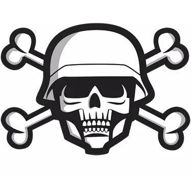 Skull Military Sticker - TenStickers