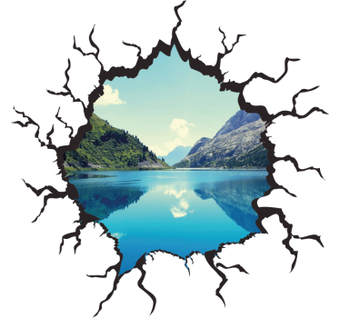 Hole fridge sticker - TenStickers