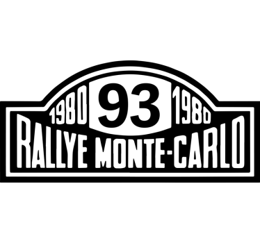 rally number Monte-Carlo motorbike sticker - TenStickers