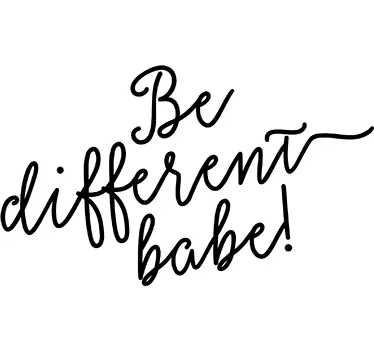 Be Different Babe Wall Sticker - TenStickers