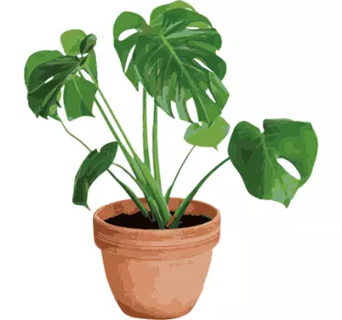 Plant Pot Decorative Wall Sticker - TenStickers