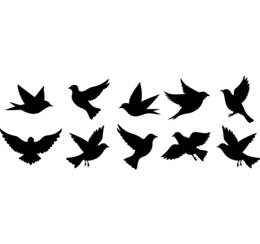 10 birds anti-collision window sticker - TenStickers