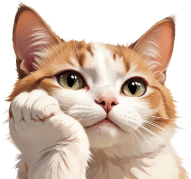Cat thinking car sticker - TenStickers