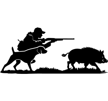 hunting silhouette car sticker - TenStickers