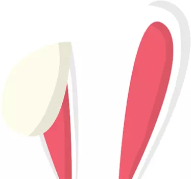 Bunny Ears Laptop Sticker - TenStickers