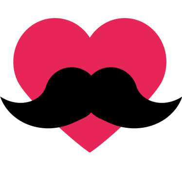 father's day heart shop window sticker - TenStickers