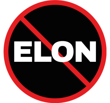 "No Elon" funny car sticker - TenStickers