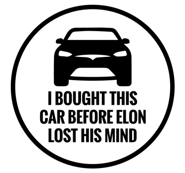 "Tesla" funny car sticker - TenStickers
