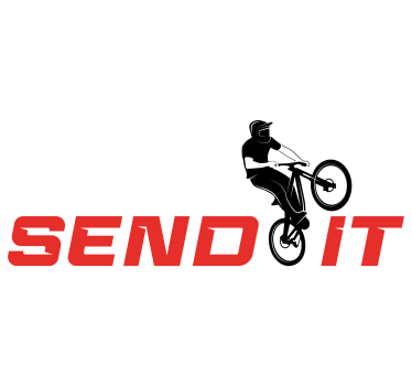 Send it funny bike sticker - TenStickers