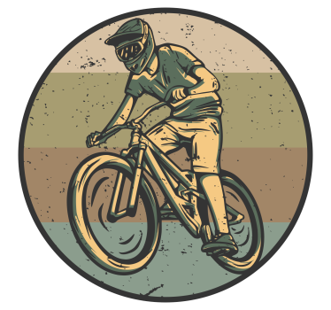 Vintage look bike sticker - TenStickers