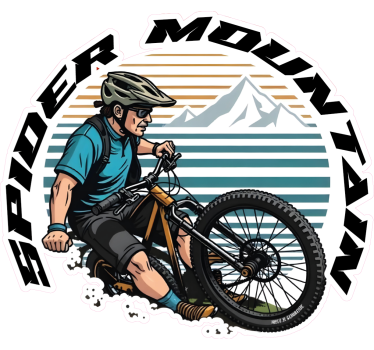 Spider mountain bike sticker - TenStickers
