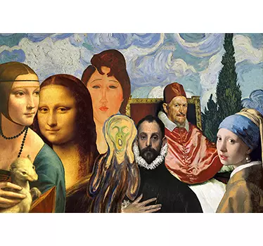 Masterpieces Collage laptop skin - TenStickers