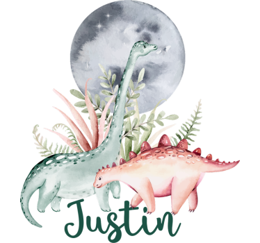 Dinosaurs scene wall decal - TenStickers