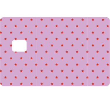 Stars red credit card sticker - TenStickers