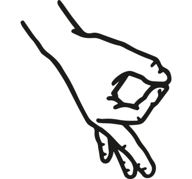 Fingers in circle car sticker - TenStickers