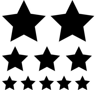 Monocolor stars set car sticker - TenStickers